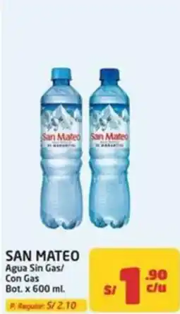 MaxiAhorro San Mateo Agua Sin Gas/Con Gas oferta