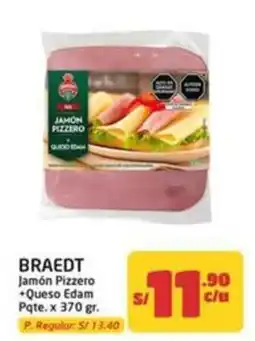 MaxiAhorro Braedt jamón pizzero + queso edam oferta