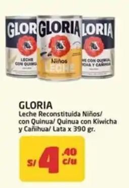MaxiAhorro Gloria leche reconstituida niños con quinua quinua con kiwicha y cañihua oferta