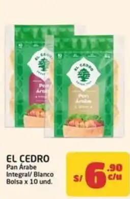 MaxiAhorro El Cedro pan árabe integral/ blanco oferta