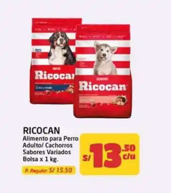 Ricocan Alimento para Perro Adulto/Cachorros Sabores Variados