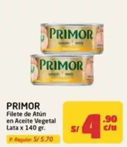 MaxiAhorro Primor filete de atún en aceite vegetal oferta