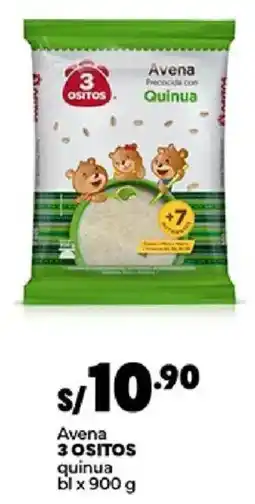 Plaza Vea 3 ositos avena precocida con quinua oferta