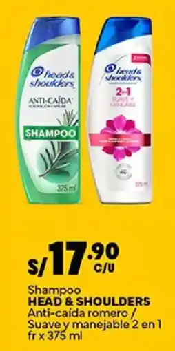 Plaza Vea Head & Shoulders Anti-caída romero / Suave y manejable 2 en 1 oferta