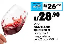 Plaza Vea Vino santiago queirolo borgoña / magdalena oferta