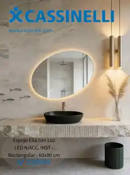 Cassinelli Cassinelli Espejo Elia con Luz oferta
