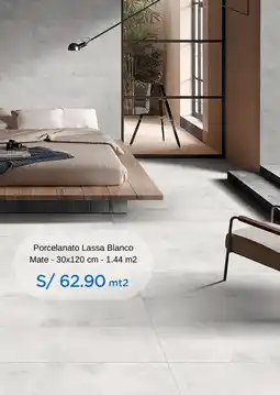 Cassinelli Porcelanato Lassa Blanco Mate oferta