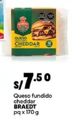 Plaza Vea Braedt queso fundido cheddar oferta