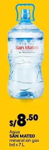 Plaza Vea Agua San Mateo mineral sin gas oferta