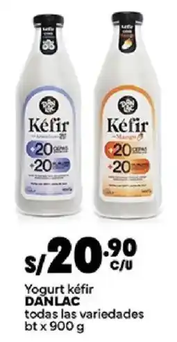 Plaza Vea Yogurt kéfir DANLAC oferta