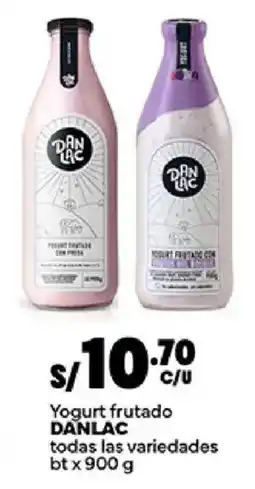 Plaza Vea Yogurt frutado DANLAC todas las variedades oferta