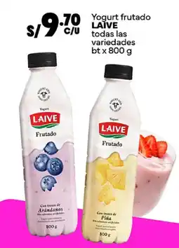 Plaza Vea Laive yogurt frutado todas las variedades oferta
