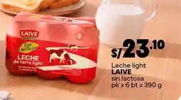 Plaza Vea Laive leche light sin lactosa oferta