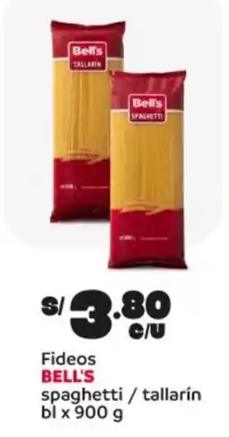 Plaza Vea Bell's spaghetti / tallarín oferta