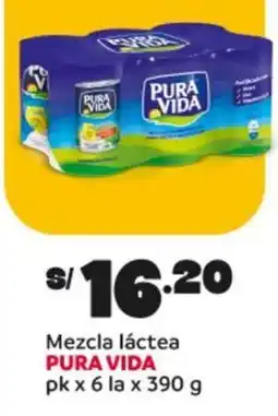 Plaza Vea Pura Vida mezcla láctea oferta