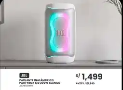 Tiendas EFE Jbl parlante inalambrico partybox 130 200w blanco oferta