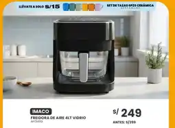 Tiendas EFE Imaco freidora de aire 4lt vidrio oferta