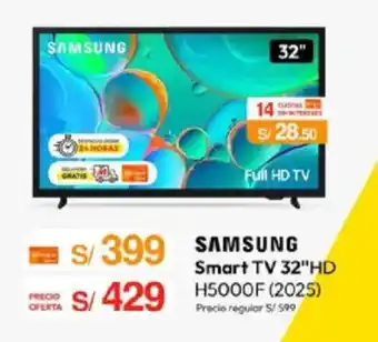 Samsung smart tv 32" hd h5000f 2025