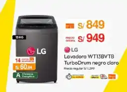 Metro LG Lavadora WT13BVTB TurboDrum negro claro oferta