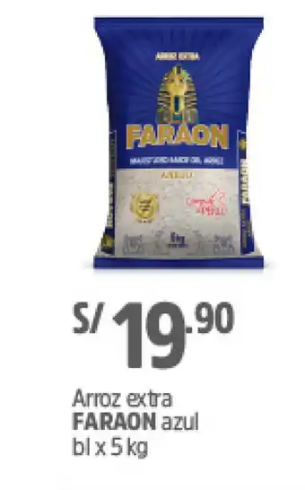Plaza Vea Arroz extra FARAON azul bl x 5kg oferta