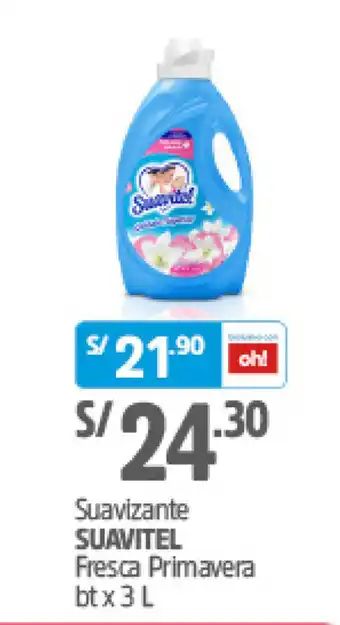 Plaza Vea Suavizante SUAVITEL Fresca Primavera bt x 3L oferta