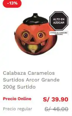 Wong Arcor Calabaza Caramelos Surtidos Grande oferta