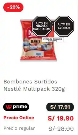 Wong Nestlé Bombones Surtidos Multipack oferta