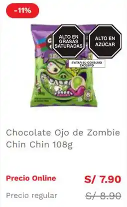 Wong Chin Chin Chocolate Ojo de Zombie oferta