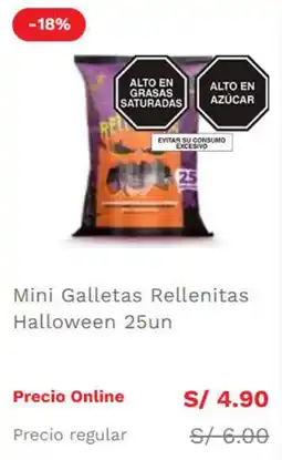 Wong Mini Galletas Rellenitas Halloween oferta