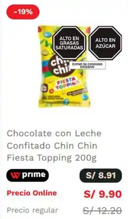 Wong Chin Chin Chocolate con Leche Confitado Fiesta Topping oferta