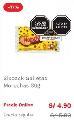 Wong Morochas Sixpack Galletas oferta