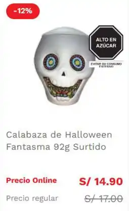 Wong Calabaza de Halloween Fantasma Surtido oferta