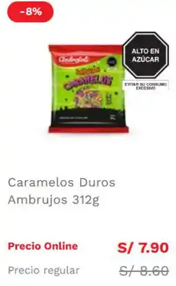 Wong Ambrujos Caramelos Duros oferta
