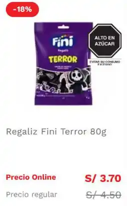 Wong Fini regaliz terror oferta