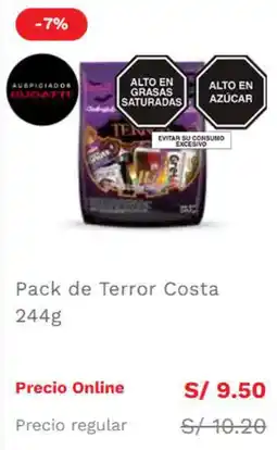 Wong Costa Pack de Terror oferta