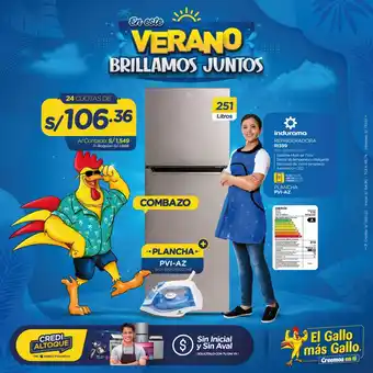 El Gallo Más Gallo Indurama Refrigeradora oferta