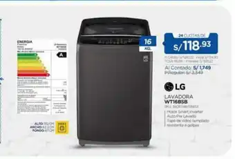 El Gallo Más Gallo LG - Lavadora WT16BSB oferta