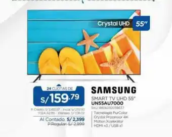 El Gallo Más Gallo SAMSUNG - Smart Tv UHD 55" UN55AU7000 oferta