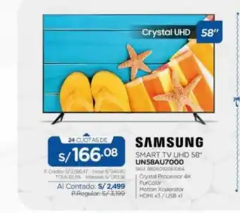 El Gallo Más Gallo Samsung - Smart Tv UHD 58" UN58AU7000 oferta