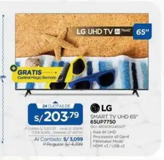 El Gallo Más Gallo LG - SMART TV UHD 65" 65UP7750 oferta