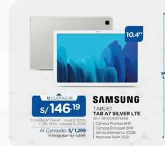 El Gallo Más Gallo Samsung - Tab A7 Silver LTE oferta