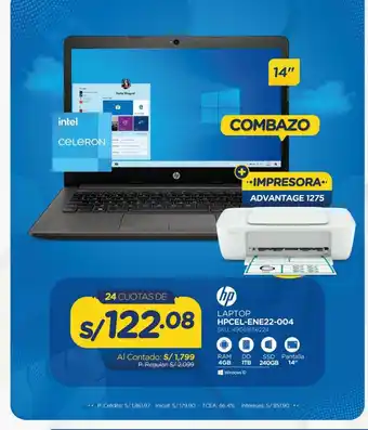 El Gallo Más Gallo Hp - Laptop HPCEL-ENE22-004 oferta
