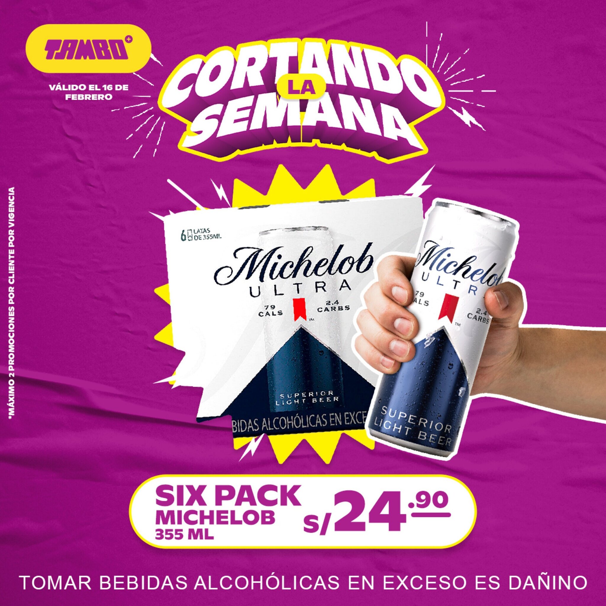 Tambo Six Pack MICHELOB 355 ml oferta