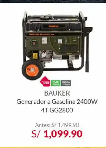 Maestro Bauker - Generador a Gasolina 2400W 4T GG2800 oferta