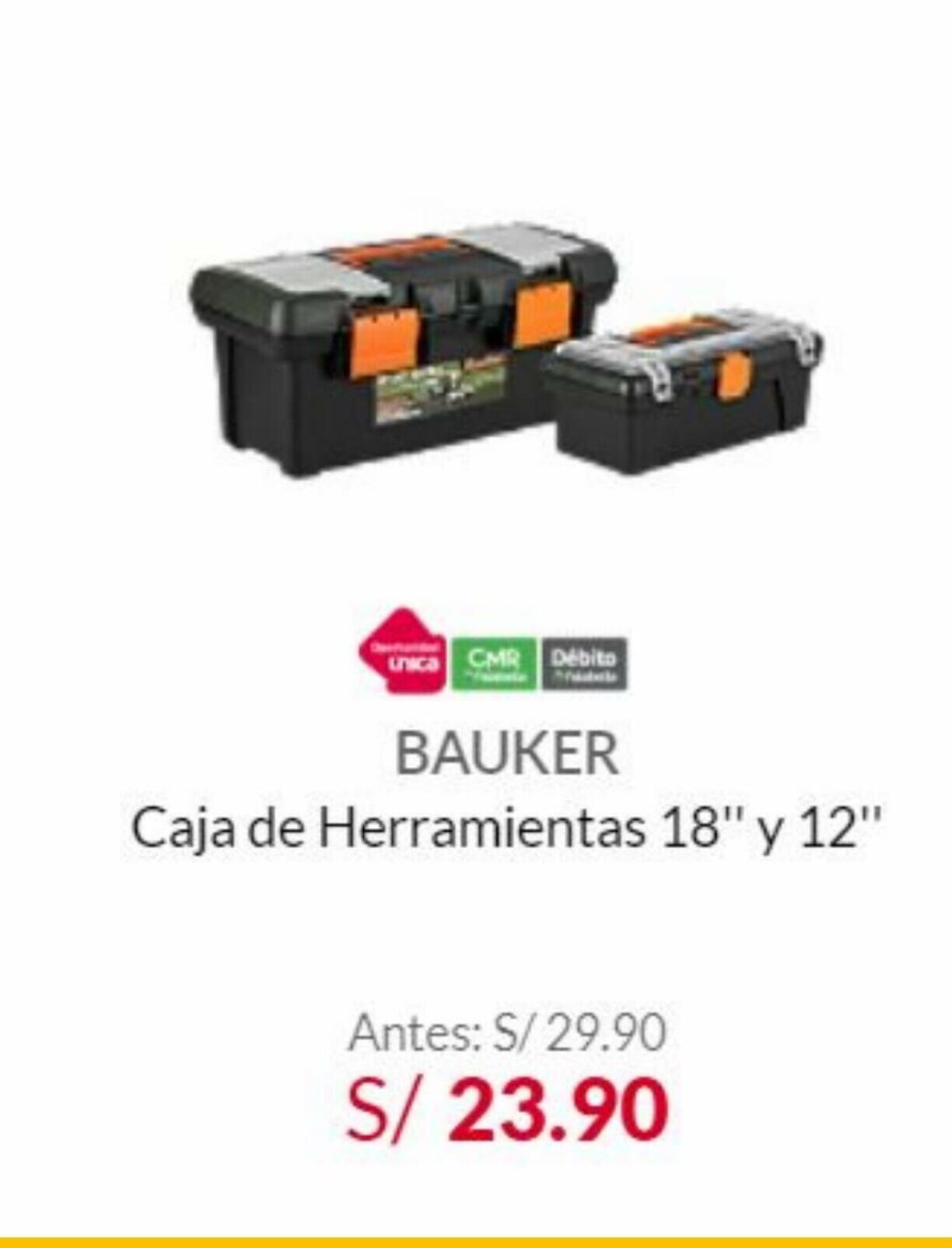 Maestro Bauker - Caja de Herramientas 18" y 12" oferta