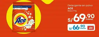 Makro Detergente en polvo ace bolsa 9kg oferta