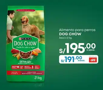 Makro Alimento para perros dog chow saco 21kg oferta