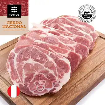 Tottus Chuleta parrillera de cerdo congelada oferta