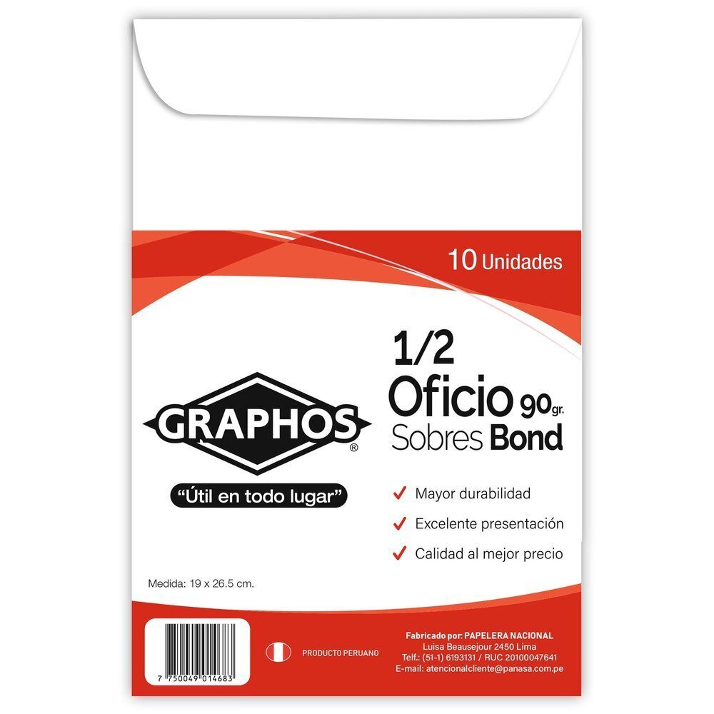 Tottus Sobre bond 90gr me oficio graphos x10 oferta