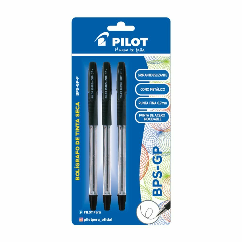 Tottus Boligrafo pilot bpsgp x3 negro oferta